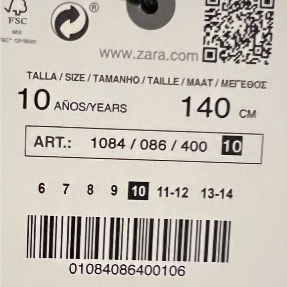 ZARA Kids | Blue | DRESS WITH RUCHING - Picture 9 of 11